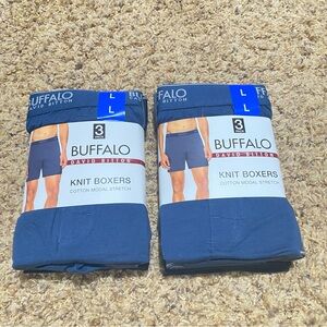 New！Buffalo David Bitton Knit Boxers Mens Cotton Modal Stretch Size L  3pack×2
